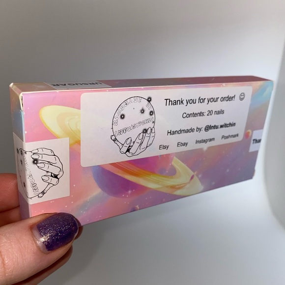 Press on nails, pack of 20, magnetic gel polish - Picture 5 of 15